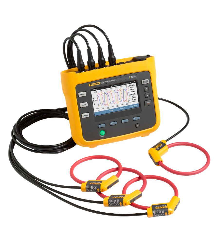 Registradores trifásicos de calidad eléctrica 1736 y 1738 de Fluke